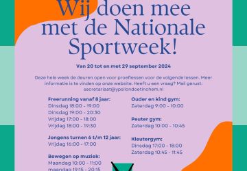 Nationale Sportweek aanbod Ypsilon